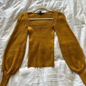 Marigold Balloon Sleeve Knit Sweater
